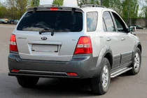 Kia Sorento I BL 2002–2009 Takasuojakaari AK002 Black (ruostumaton teräs) kuva 2