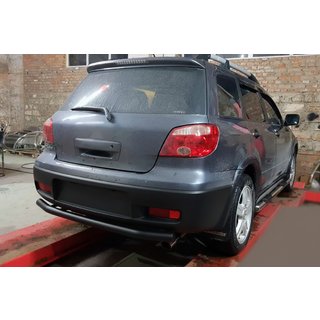 Takasuojakaari AK002/2 Black (ruostumaton teräs) Mitsubishi Outlander 2001–2006 kuva 1
