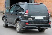 Toyota Land Cruiser Prado 120 2002–2009 Takaiset kaksoiskulmaputket AK003-1 Black (2 kpl, ruostumaton teräs) kuva 3