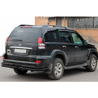 Takaiset kaksoiskulmaputket AK003-1 Black (2 kpl, ruostumaton teräs) Toyota Land Cruiser Prado 120 2002–2009 kuva 1