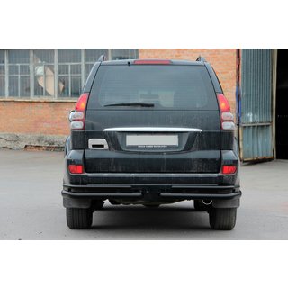 Takaiset kaksoiskulmaputket AK003-1 Black (2 kpl, ruostumaton teräs) Toyota Land Cruiser Prado 120 2002–2009 kuva 2