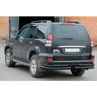 Takaiset kaksoiskulmaputket AK003-1 Black (2 kpl, ruostumaton teräs) Toyota Land Cruiser Prado 120 2002–2009 kuva 3