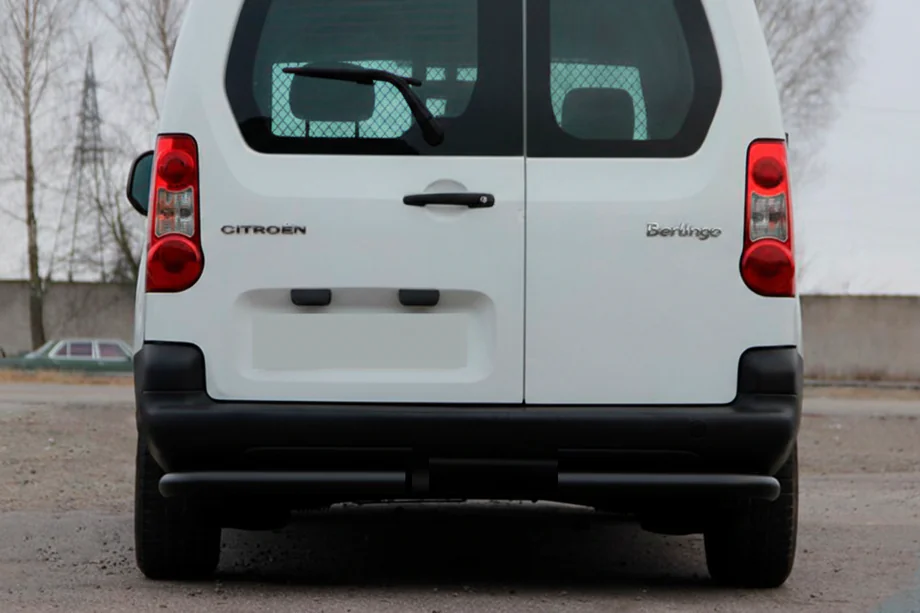 Peugeot Partner Tepee 2008–2018 Takanurkat AK-003 Black (ruostumaton teräs) Image