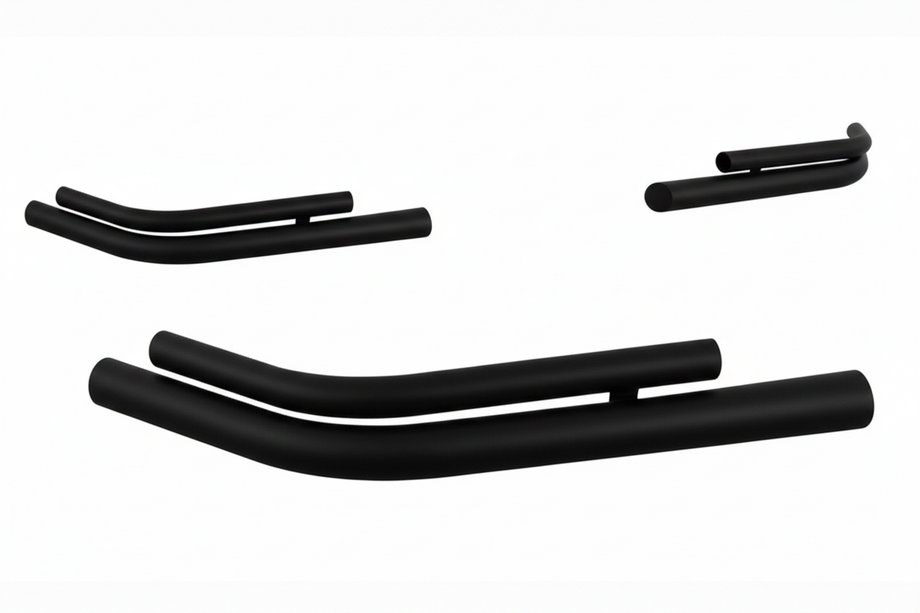 Ford Transit 2000–2014 Takakulmaputket AK003-Double Black (ruostumaton teräs) Kuva 4