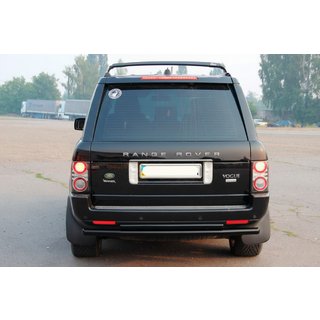 Takasuojaustanko AK002-Dupla Black (ruostumaton teräs) Range Rover III L322 2002–2012 kuva 2