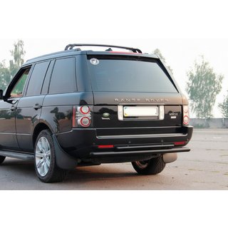 Takasuojaustanko AK002-Dupla Black (ruostumaton teräs) Range Rover III L322 2002–2012 kuva 1