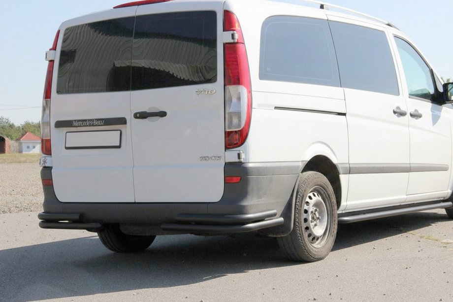 Mercedes Viano 2004–2014 Takakulmasuojat AK003-Double Black (2 kpl, ruostumaton teräs) Image
