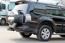 Mitsubishi Pajero Wagon IV 2006–2021 AK003 takarollbar, tupla, musta (ruostumaton teräs) kuva 2