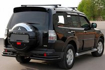 Mitsubishi Pajero Wagon IV 2006–2021 AK003 takarollbar, tupla, musta (ruostumaton teräs) kuva 1