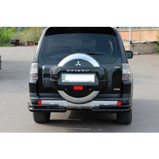 AK003 takarollbar, tupla, musta (ruostumaton teräs) Mitsubishi Pajero Wagon IV 2006–2021 kuva 3