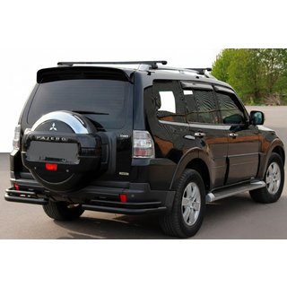AK003 takarollbar, tupla, musta (ruostumaton teräs) Mitsubishi Pajero Wagon IV 2006–2021 kuva 1