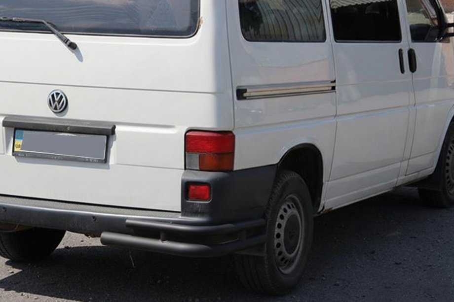 Volkswagen T4 Caravelle/Multivan 1990–2003 Takaosan tuplakulmapalat AK003-Double Black (2 kpl, ruostumaton teräs) Kuva 4