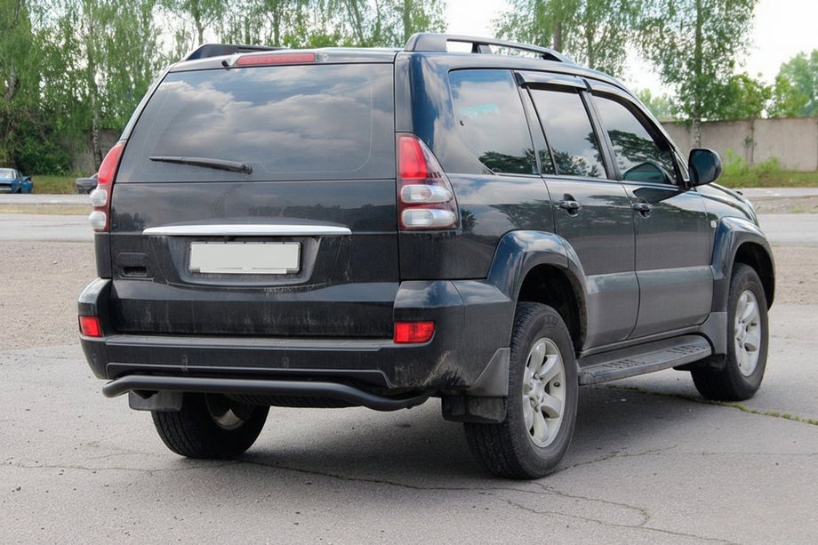 Toyota Land Cruiser Prado 120 2002–2009 Takaosa suojakaari AK008 Black Image