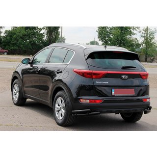 Takaosan kaksinkertaiset kulmasuojat AK003-подвійний Black (ruostumaton teräs) Kia Sportage 2015–2021 kuva 3