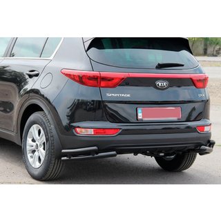 Takaosan kaksinkertaiset kulmasuojat AK003-подвійний Black (ruostumaton teräs) Kia Sportage 2015–2021 kuva 1