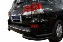 Lexus LX570/450d 2008–2022 Takakulmien tuplasuojakaaret Black (ruostumaton teräs) kuva 1