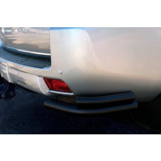 Takakulmaputket AK003-Подвійний Musta (ruostumaton teräs) Toyota Land Cruiser Prado 150 2009–2023 kuva 1
