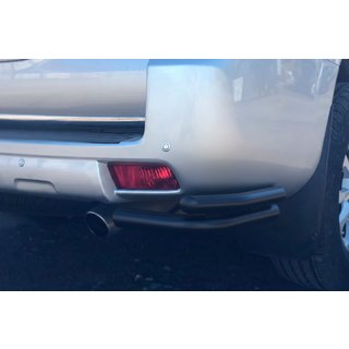 Takakulmaputket AK003-Подвійний Musta (ruostumaton teräs) Toyota Land Cruiser Prado 150 2009–2023 kuva 2