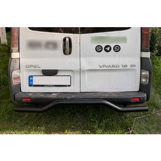 Takapuskurisuoja AK006 Black (ruostumaton teräs) Opel Vivaro 2001–2015 kuva 1