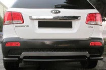 Kia Sorento II XM 2009–2014 Takakulmapalat keskiputkeen AK007-3 Black (2 kpl, ruostumaton teräs) kuva 1
