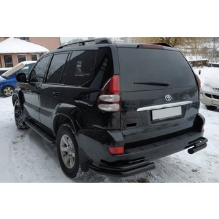Takaosan tuplakulmaputket AK003-2 Black (2 kpl, ruostumaton teräs) Toyota Land Cruiser Prado 120 2002–2009 kuva 3