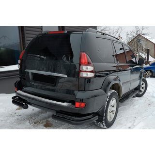 Takaosan tuplakulmaputket AK003-2 Black (2 kpl, ruostumaton teräs) Toyota Land Cruiser Prado 120 2002–2009 kuva 1