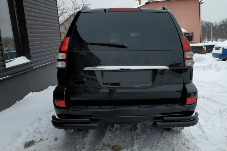 Toyota Land Cruiser Prado 120 2002–2009 Takaosan tuplakulmaputket AK003-2 Black (2 kpl, ruostumaton teräs) Kuva 2
