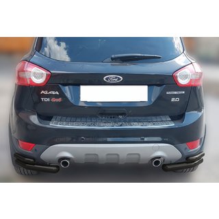 Taka tuplakulmaputket AK003-double Black (2 kpl, ruostumaton teräs) Ford Kuga 2008–2013 kuva 1