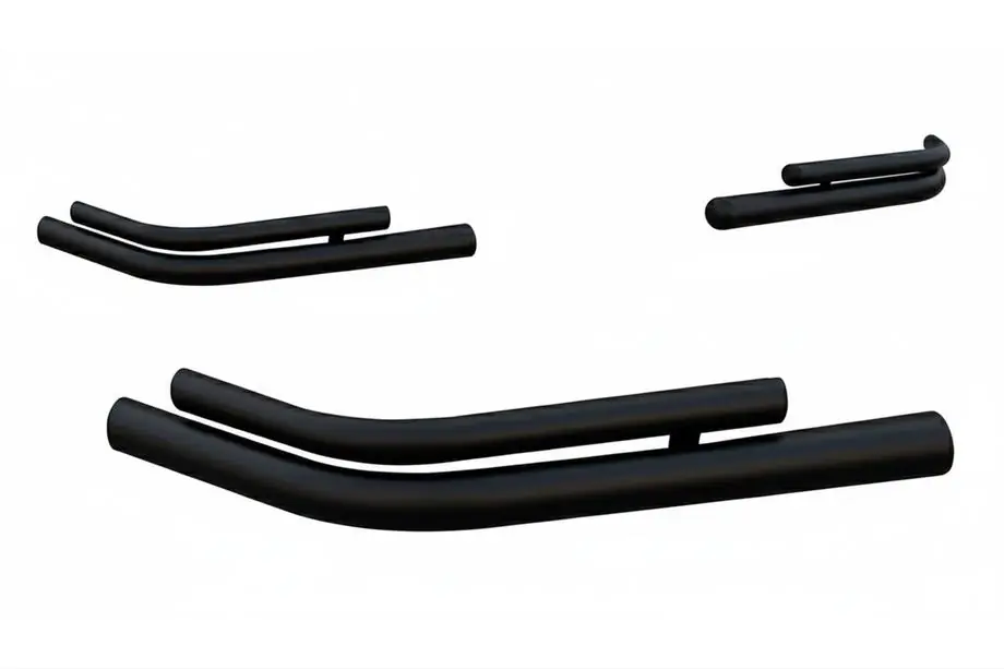 Mercedes GL-sarja X164 2006–2012 Taka tuplakulmaputket AK003-double Black (2 kpl, ruostumaton teräs) Image