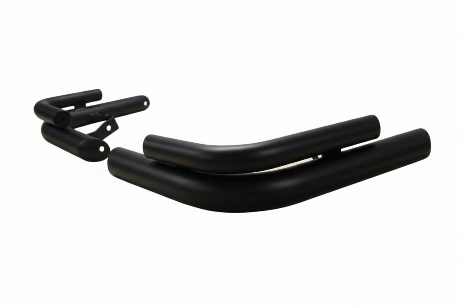 Mercedes Sprinter W901/902/903/904/905 1995–2006 Taka tuplakulmaputket AK003-double Black (2 kpl, ruostumaton teräs) Image