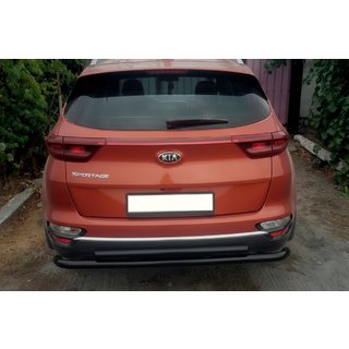 Taka puskurisuoja AK002-2 Black (ruostumaton teräs) Kia Sportage 2015–2021 kuva 2