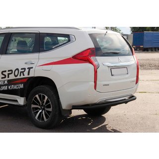 Takasuojakaari AK005 Black (ruostumaton teräs) Mitsubishi Pajero Sport 2015– kuva 1