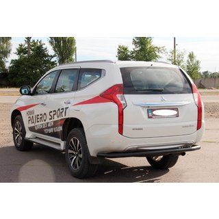 Takasuojakaari AK005 Black (ruostumaton teräs) Mitsubishi Pajero Sport 2015– kuva 2