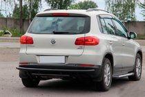 Volkswagen Tiguan 2007–2016 Taka puskurisuoja AK002-2 Black (ruostumaton teräs) kuva 3