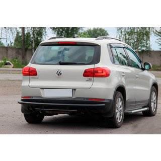 Taka puskurisuoja AK002-2 Black (ruostumaton teräs) Volkswagen Tiguan 2007–2016 kuva 3