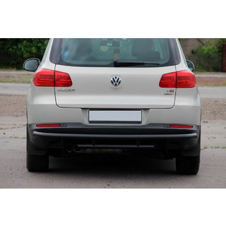 Taka puskurisuoja AK002-2 Black (ruostumaton teräs) Volkswagen Tiguan 2007–2016 kuva 2