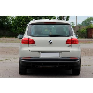 Taka puskurisuoja AK002-2 Black (ruostumaton teräs) Volkswagen Tiguan 2007–2016 kuva 4