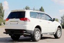Mitsubishi Pajero Sport 2008–2015 Takahelmapuskurin suoja AK003-Special Black (2 kpl, ruostumaton teräs) kuva 3