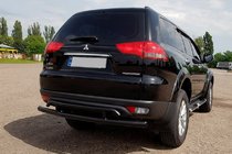 Mitsubishi Pajero Sport 2008–2015 Takasuojakaari AK002-2 Black (2 kpl, ruostumaton teräs) kuva 2