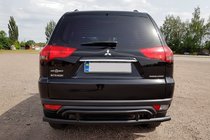 Mitsubishi Pajero Sport 2008–2015 Takasuojakaari AK002-2 Black (2 kpl, ruostumaton teräs) kuva 1