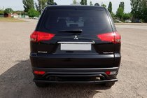 Mitsubishi Pajero Sport 2008–2015 Takasuojakaari AK002-2 Black (2 kpl, ruostumaton teräs) kuva 4