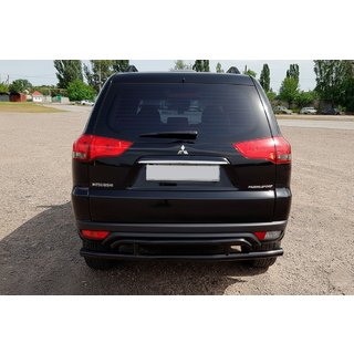 Takasuojakaari AK002-2 Black (2 kpl, ruostumaton teräs) Mitsubishi Pajero Sport 2008–2015 kuva 4