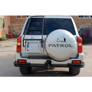 Takasuojakaari AK005-3 Black (ruostumaton teräs) Nissan Patrol Y61 1997–2011 kuva 2