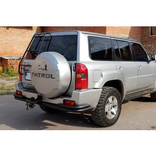 Takasuojakaari AK005-3 Black (ruostumaton teräs) Nissan Patrol Y61 1997–2011 kuva 3