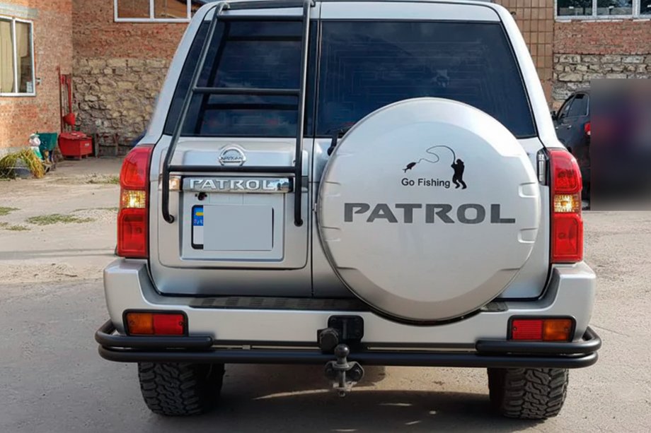 Nissan Patrol Y61 1997–2011 Takasuojakaari AK005-3 Black (ruostumaton teräs) Kuva 2