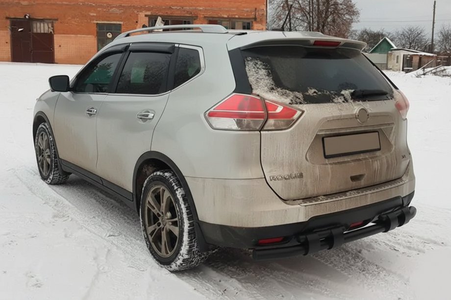 Nissan X-trail T32/Rogue 2014–2021 Takasuojakaari NSXT.13.6.B1-08 Black (ruostumaton teräs) Image