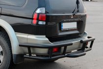 Mitsubishi Pajero Sport 1996–2007 Takasuojakaari AK-Special Black (ruostumaton teräs) kuva 1
