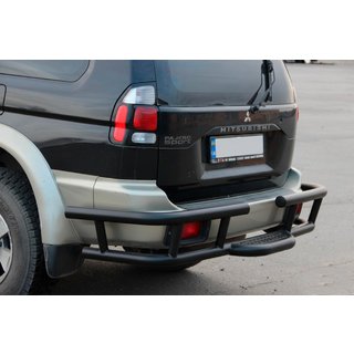 Takasuojakaari AK-Special Black (ruostumaton teräs) Mitsubishi Pajero Sport 1996–2007 kuva 1