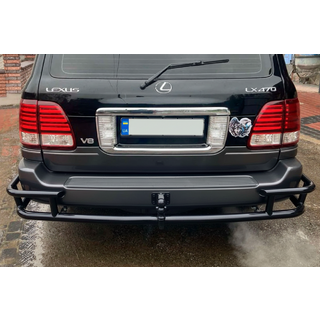 Takasuojakaari AK009-15 Black (ruostumaton teräs) Lexus LX470 1998–2007 kuva 3