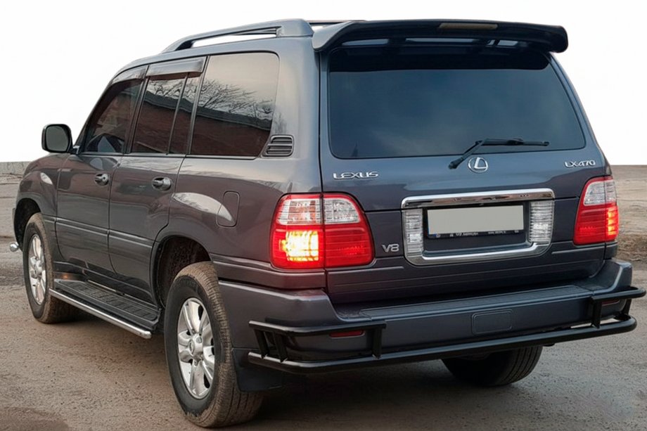 Lexus LX470 1998–2007 Takasuojakaari AK009-15 Black (ruostumaton teräs) Image